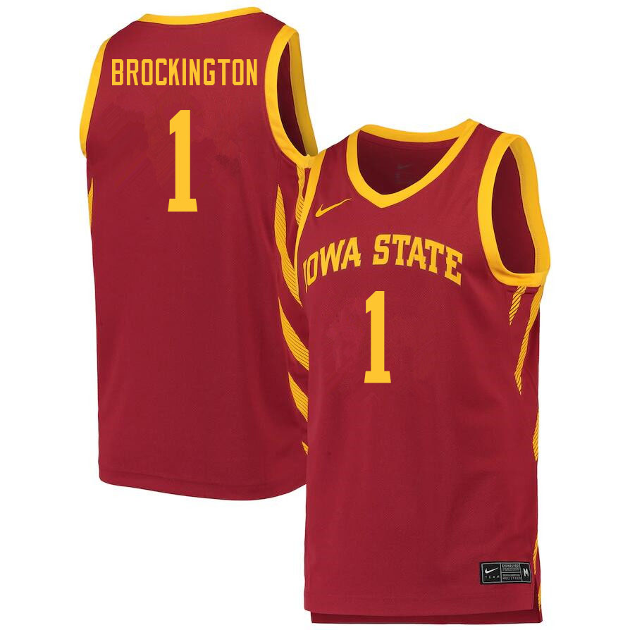 Men #1 Izaiah Brockington Iowa State Cyclones College Basketball Jerseys Sale-Cardinal